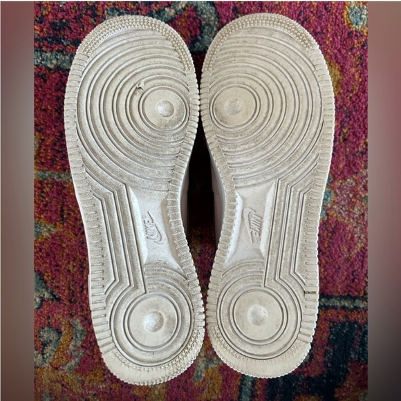 Nike | Women's Pink Iridescent Air Force 1 Low Lace Up Sneakers, size 10 - Picture 6 of 16